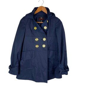 Miss Sixty Women's Pea Coat Jacket Blue Size XS Old Money Preppy Classic